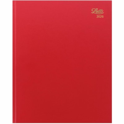 Letts 2026 Standard 12-Month Daily Planner - January to December - 10-1/4" x 8-1/4" - Assorted Colours - English - Standard - Daily - 12 Month - January 2026 to December 2026 - 1 Day Single Page Layout - Quarto - 8 1/4" (209.55 mm) x 10 1/4" (260.35 mm) Sheet Size - White Sheet - Sewn - Assorted - P  