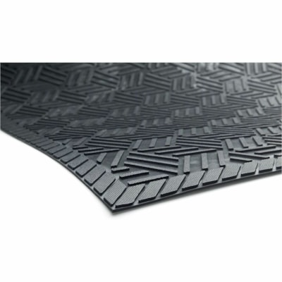 M+A SuperScrape Plus - Entrance, Outdoor, Floor - 60" (1524 mm) Length x 36" (914.40 mm) Width x 0.180" (4.57 mm) Thickness - Rectangular - Molded Tread - Nitrile Rubber - Black - 1 / Unit BLACK SCRAPER ENTRANCE MAT