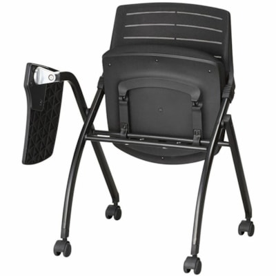TygerClaw Low-Back Classroom Chair, Black - Plastic Seat Material - Black Back Color - Fabric Back Material - Black Frame Color - Low Back - Black hair 