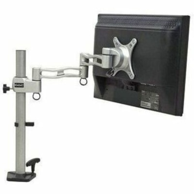 DAC® Mounting Arm for Monitor, Touchscreen Monitor - Silver - Landscape/Portrait - Height Adjustable - 1 Display(s) Supported - 13" to 27" Screen Support - 22 lb (9979.03 g) Load Capacity - VESA Mount Compatible - Steel, Metal MONITOR ARM 