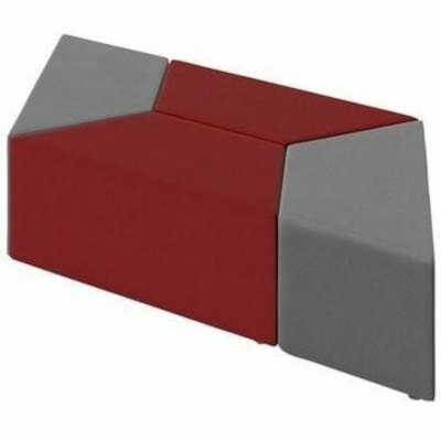 Offices To Go Craft Wedge Shape Modular Seating Unit, Sky Blue, Waterfall Fabric - Fabric, Wood WATERFALL FABRIC  SKY 
