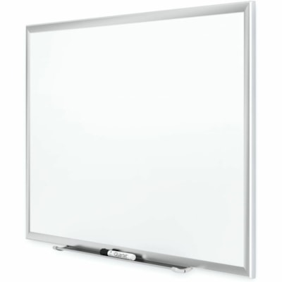 Quartet Classic Premium Porcelain Board, Silver Aluminum Frame, 6' x 4' - 48" (1219.20 mm) Width x 72" (1828.80 mm) Height - White Porcelain Surface - Silver Aluminum Frame - Horizontal/Vertical - Magnetic - Durable, Scratch Resistant, Dent Resistant, Stain Resistant, Ghost Resistant, Easy to Clean, FULL LENGTH MARKER RAIL MOUNT- ING BRACKETS QUARTET