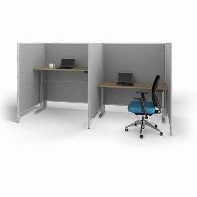 Offices To Go OTG | 60" Panel - Fabric Top and Bottom - 60" (1524 mm) Width x 66" (1676.40 mm) Height x 1.30" (33.02 mm) Depth - Black Aluminum Frame - Fabric - Lola Black LOLA  BLACK 