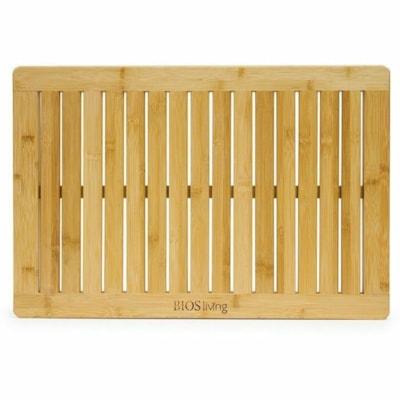 BIOS Living Bamboo Shower Crate Mat - Bathroom - 23.62" (600 mm) Length x 15.75" (400 mm) Width - Modern - Bamboo - 1 / Unit  