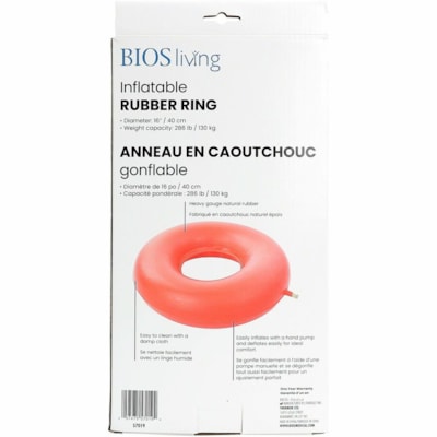 BIOS Living Inflatable Rubber Ring - Rubber - Durable, Easy to Clean  