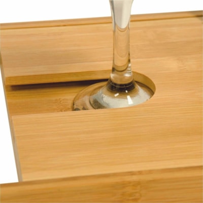 BIOS Medical Bamboo Bathtub Caddy - 1.4" (35.56 mm) Height x 27.5" (698.50 mm) Width x 8.7" (220.98 mm) Depth - Adjustable - Bamboo - 1 / Unit  