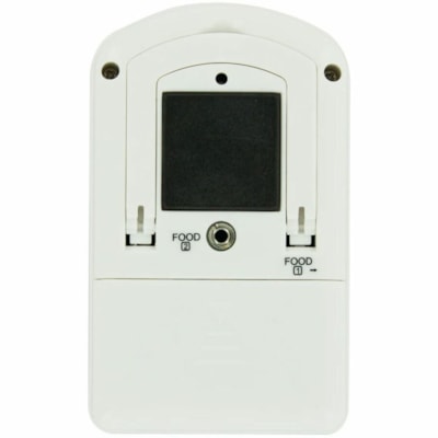 BIOS Professional - Thermomètre à viande et minuteur de qualité - 14 °F (-10 °C) à 572 °F (300 °C) - Arrêt automatique, Minuterie, Alarme - Pour Viande, B¿uf, Poulet, Turquie, Four, Barbecue, Cuisson - Blanc 6 SÉLECTION DE VIANDE 2 SONDE 
