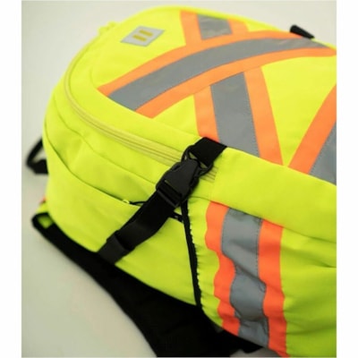 Forcefield Signal Carrying Case (Backpack) Notebook - Lime - Water Resistant - Synthetic Body - Reflective X - Shoulder Strap, Chest Strap - 20" (508 mm) Height x 11.50" (292.10 mm) Width x 6.50" (165.10 mm) Depth - 32 L Volume Capacity - 1 Unit HEAVY DUTY  REFLECTIVE LARGE MAIN STORAGE POCKET