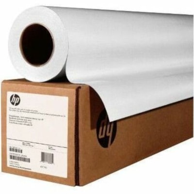 HP 4-mil Double Matte Film, 3-in Core - 24in x 25ft - 86 Brightness - >41% Opacity - 24" (609.60 mm) x 25 ft (7.62 m) - 4.80 oz (136.08 g) Basis Weight - 152 g/m² Grammage - Matte - Durable, Smudge Resistant, Smear Resistant, Bleed Resistant, Tear Resistant, Recyclable, Quick Drying - White - 1 3-IN CORE  24 IN X 25 FT 121 MICRONS (4.8 MIL)