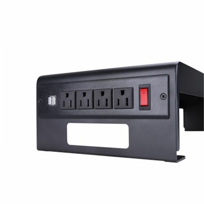 Rocelco 30" Premium Dual Monitor Stand with AC Power Supply & USB 2.0 Charging - Up to 30" Screen Support - 4.70" (119.38 mm) Height x 30" (762 mm) Width x 9" (228.60 mm) Depth - Desk - Black - For Monitor - USB Charging Port, Electrical Outlet, Cable Management, Cord Management, Comfortable, Ergono or Stand with AC Power Supply & USB 2.0 Charging