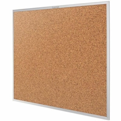 Quartet Standard Cork Bulletin Board, Aluminum Frame, 8' x 4' - 48" (1219.20 mm) Board Height x 96" (2438.40 mm) Board Width - Brown Cork Surface - Durable, Heavy-gauge, Self-healing - Silver Aluminum Frame - 1 / Each HEAVY GUAGE ANODIZED ALUMINUM FRAME WIDTH 1 1/4" QUARTET