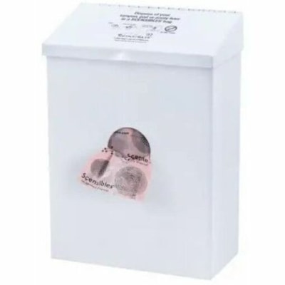 Scensibles - Distributeur de serviettes hygiéniques/tampons CDWM - Blanc - Métal - 1 / boîte SCENSIBLES WHITE METAL 