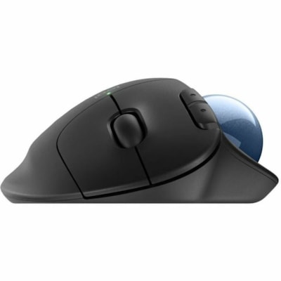Logitech ERGO M575S Mouse - Optical - Wireless - 32.81 ft (10000 mm) - Bluetooth - 2.40 GHz - Black, Blue - 2000 dpi - Trackball, Scroll Wheel - 5 Button(s) - 1 x AA Battery Supported  