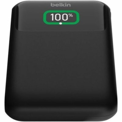Belkin 65W 3-port USB Power Bank w/ Digital Display - 20K mAh - 2xUSB-C, 1xUSB-A - Portable Charger - w/ USB-C to USB-C Cable - Black - For Universal, Smartphone, Tablet PC, Notebook, iPad, iPad Pro, iPad mini, MacBook Air, MacBook Pro, iPhone, Nintendo Switch - 20000 mAh - 3 x USB - Black nk with Digital Display - 20K mAh - 2xUSB-C  1xUSB