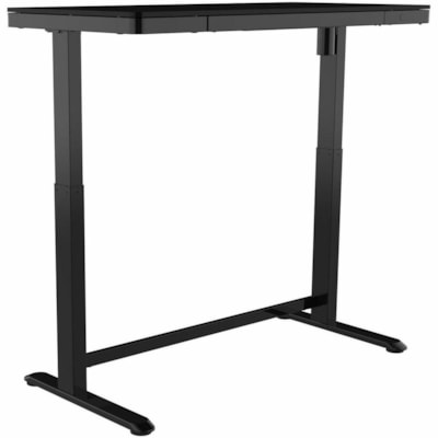 Realspace Electric 48" Height-Adjustable Standing Desk, Black - Modern Style - 1 Drawers - 2 Legs - 100 lb (45.36 kg) Capacity - Height Adjustable - 48" (1219.20 mm) Table Top Width x 23.6" (599.44 mm) Table Top Depth - 47.6" (1209.04 mm) Height - Business, Office - Assembly Required - Black, Metall  