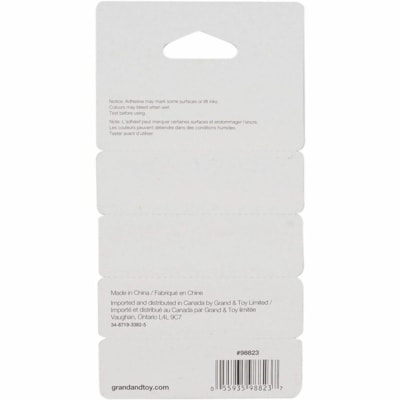 Grand & Toy Flag - 1 45/64" (43.18 mm) Flag/Note Width x 1" (25.40 mm) Flag/Note Length - Square - 35 Sheets per Pad - Yellow, Blue, Green, Red - Self-stick, Super Sticky, Self-adhesive - Dispenser Included - 4 / Pack 35 SHEETS/PAD  4PK 4 PADS/PACK