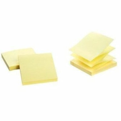 Grand & Toy 3" x 3" Pop-Up Sticky Notes, Yellow, 100 Sheets/Pad, 6 Pads/PK - 3" (76.20 mm) Flag/Note Width x 3" (76.20 mm) Flag/Note Length - Square - 100 Sheets per Pad - Yellow - Sticky, Pop-up, Removable, Residue-free, Repositionable, Self-adhesive - 6 / Pack 100 SHEETS/PAD 6PK 6 PADS/PACK