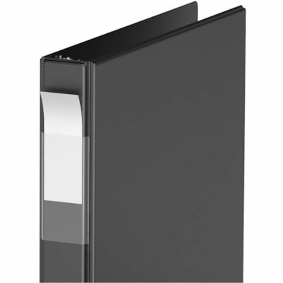 Davis Essential Ring Binder - Letter - 8 1/2" x 11" Sheet Size - 225 Sheet Capacity - 1" (25.40 mm) Ring - Fastener(s): 3 x D-Ring - Pocket(s): 2, Inside Front & Back - Polypropylene, Board - Black - Recycled - Label Holder, PVC-free, Spine Label, Durable - 6 / Pack  