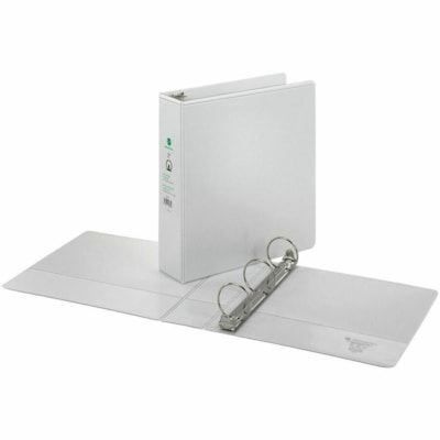 Grand & Toy 2" Customizer Presentation Binder, Round-Ring, White, Letter-Size (8 1/2" x 11") - Letter - 8 1/2" (215.90 mm) x 11" (279.40 mm) Sheet Size - 625 Sheet Capacity - 3 x 2" (50.80 mm) Ring(s) - Fastener(s): Round Ring - Pocket(s): 4, Internal - Polypropylene, Plastic - White - Recycled - PV  