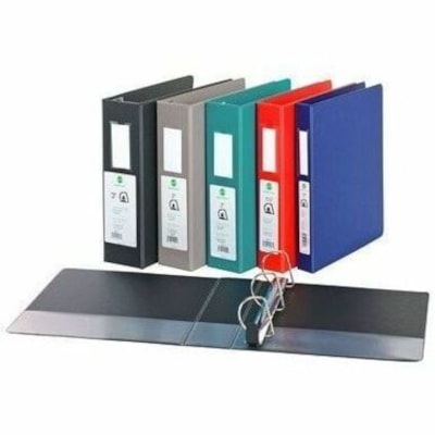 Grand & Toy 3" Locking D-Ring Letter-Size Binder, Red - Letter - 8 1/2" (215.90 mm) x 11" (279.40 mm) Sheet Size - 650 Sheet Capacity - 3" (76.20 mm) Ring - Fastener(s): 3 x D-Ring - Pocket(s): 4, Front & Back, Internal - Polypropylene, Plastic, Vinyl - Red - Recycled - Locking Ring, Lockable, Easy  LEATHER GRAINED VINYL 2 INSIDE POCKETS