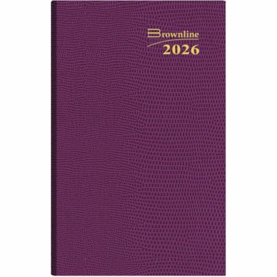 Brownline Traditional Daily Pocket Diaries - Daily - 1 Year - January 2025 to December 2025 - 7:00 AM to 6:30 PM - Half-hourly - 1 Day Single Page Layout - 2 7/8" (73.03 mm) x 4 3/4" (120.65 mm) Sheet Size - Assorted - Pocket, Flexible, Reference Calendar, Notepad - 1 Each  