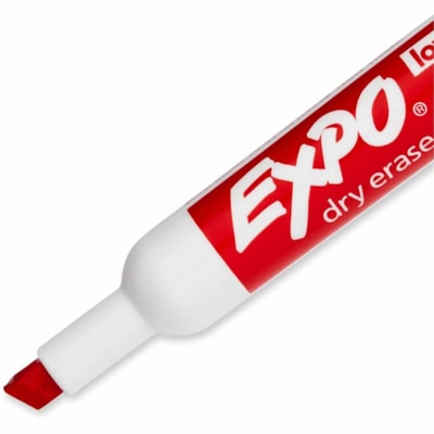 Expo Dry Erase Marker - Chisel Marker Point - Red Ink - Dry LOW ORDOUR DRY ERASE MARKER 