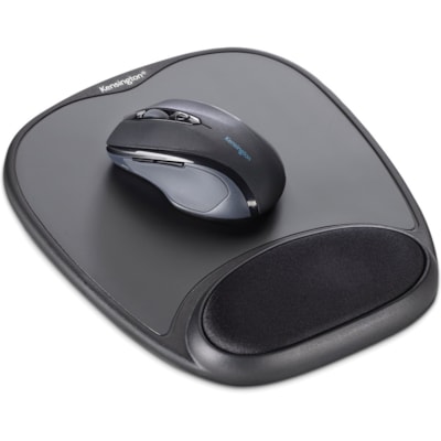 Kensington Comfort Gel Mouse Pad - Black - 1.50" (38.10 mm) Height x 9.37" (238 mm) Width x 13" (330.20 mm) Depth - Black - Gel - Skid Proof - 1   