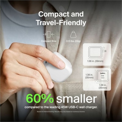 Belkin - BoostCharge - 45 W - Blanc  WITH PPS  WHT 
