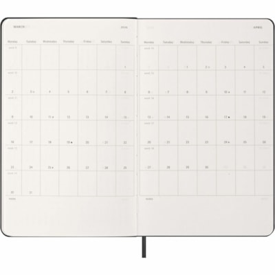 Moleskine Classic 12 Month 2026 Weekly Horizontal Planner, Hard Cover, Large (5" x 8.25") - Moleskine Classic 12 Month 2026 Weekly Horizontal Planner, Hard Cover, Large (5" x 8.25  