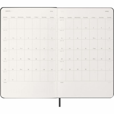 Moleskine Classic 12 Month 2026 Daily Planner, Hard Cover, Large (5" x 8.25"), Black, 4 - Moleskine Classic 12 Month 2026 Daily Planner, Hard Cover, Large (5" x 8.25"), Black, 4  