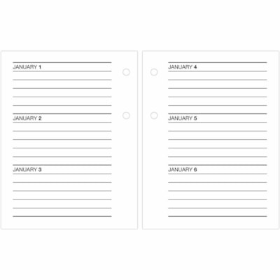 At-A-Glance 2026 Daily Desk Calendar Refill 2-Pages/Day - 3-3/4" H x 3" W - English - Daily - 12 Month - January 2026 to December 2026 - 1 Day Double Page Layout - 3" (76.20 mm) x 3 3/4" (95.25 mm) Sheet Size - Desk - Red - Paper - Event Planning Sheet, Task List, Appointment Schedule, Reference Mon RECYCLED AT-A GLANCE FITS BASE E19  30% PCW