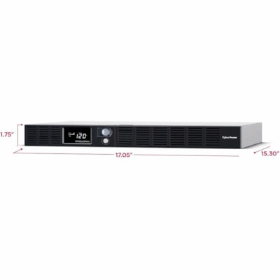 CyberPower OR1000LCDRM1U Smart App LCD UPS Systems - 120 VAC, NEMA 5-15P, 1U, Rackmount, 6 Outlets, LCD, PowerPanel® Business, $300000 CEG, 3YR Warranty 6 NEMA 5-15R 10 FT 