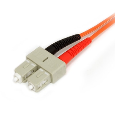 StarTech.com 3m Fiber Optic Cable - Multimode Duplex 62.5/125 LSZH Fiber Jumper Cord - LC/SC - Connect fiber network devices for high-speed transfers with LSZH rated cable - 3m LC/SC Fiber Optic Cable - 3 m LC to SC Fiber Patch Cable - 3 meter LC to SC Fiber Cable - Multimode Duplex 62.5/125 - LSZH  for high-speed transfers with LSZH rated cable - 3