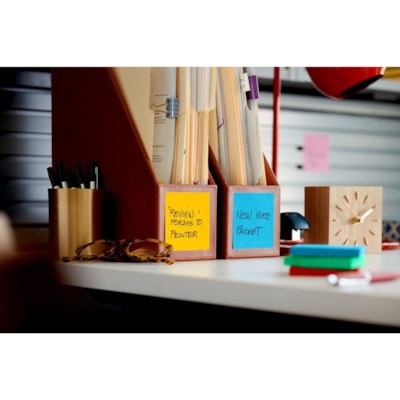 Post-it® Super Sticky Note - 90 - 3" (76.20 mm) Flag/Note Width x 3" (76.20 mm) Flag/Note Length - Square - Daffodil - Self-adhesive - 5 / Pack 654-5SSY-C ELECTRIC YELLOW 3INX3IN (76MMX76MM)