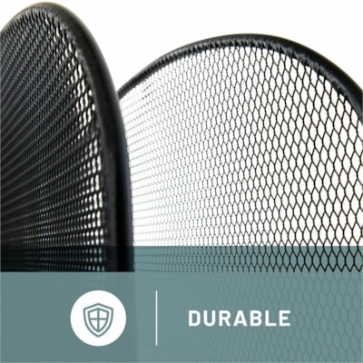 Safco - ORGNZR DSK 3-HORZ 3-UPRT ME - 5 Compartiment(s) - hauteur de 8,3 po (209,55 mm) x largeur de 19,5 po (495,30 mm) x profondeur de 11,5 po (292,10 mm) - Bureau - Thermolaqué - Noir - Acier - 1 chaque  