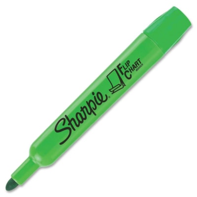 Sharpie - Marqueurs Flip Chart - Ogive Pointe de marqueur - Ink Variées - Encre à base d'eau - Barrel Variées - 4 / Ensemble 4/EMB  NOIR/ROUGE/BLEU/VERT 