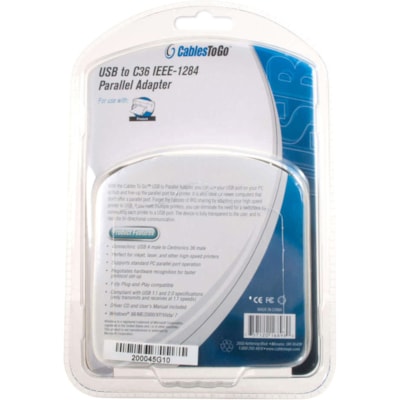 C2G USB To PARALLEL ADAPTER - Type A Male, Centronics Male - 1.83m - Beige ADPTR 
