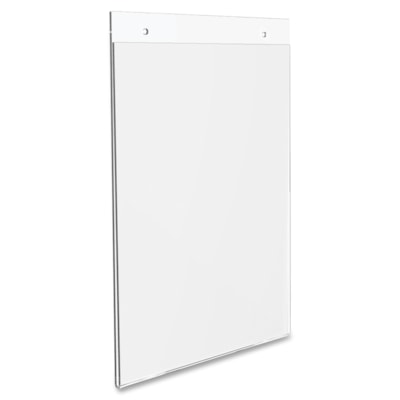 Deflecto Classic Image Wall Mount Sign Holder - 8.50" (215.90 mm) Width x 11" (279.40 mm) Height - Wall Mountable - Plastic - Clear - 1 Each 8 1/2 X 11 PREDRILLED HOLES FOR MOUNTING