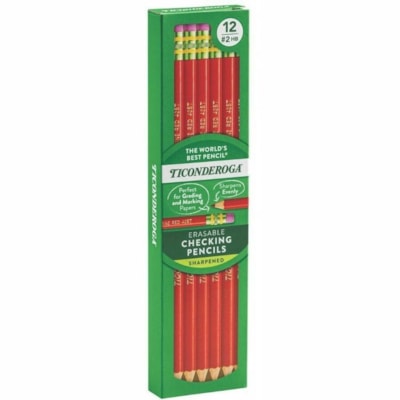 Ticonderoga - Crayon effaçable Ticonderoga - Lead Rouge - HB - 12 / boîte 12/BOX 