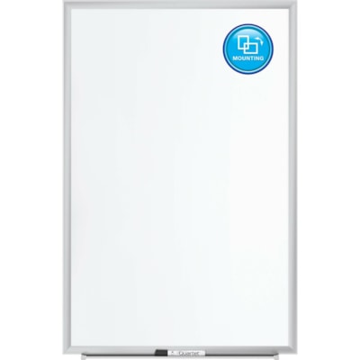 Tableau effaçable à sec Premium DuraMax Quartet - largeur de 36 po (914,40 mm) x hauteur de 24 po (609,60 mm) - Surface Blanc Porcelaine - Frame Argenté Aluminium - Rectangle - Horizontale/Verticale - Magnétique - Résistants, Recyclable, Résistant aux encoches CADRE D ALUMINIUM  AUGET 36 PO AVEC NECESSAIRE D ACCROCHAGE