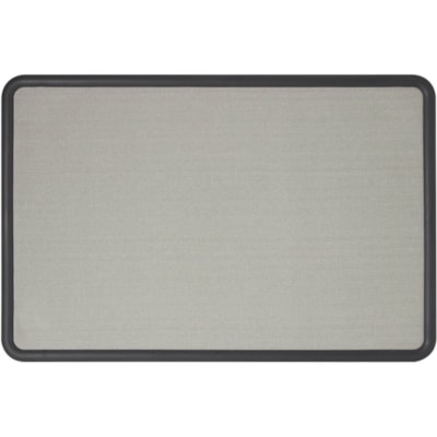 Quartet - FABRIC BRD CONTOUR GRY*36Hx48W - hauteur de la planche 36 po (914,40 mm) x largeur de la planche 48 po (1219,20 mm) - Surface Gris Tissu - Résistants, Auto-guérissant - Frame Noir - 1 chaque 36X48 PO  GRIS  COINS ARRONDIS PEUT S ACCROCHER HORIZ/VERTIC