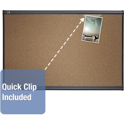 Quartet Prestige Bulletin Board - 36" (914.40 mm) Board Height x 48" (1219.20 mm) Board Width - Brown Cork Surface - Self-healing, Durable - Graphite Frame - 36" (914.40 mm) Width - 1 Each COLOURED GRAPHITE FINISH FRAME MOUNTING SYSTEM INCL.QUARTET