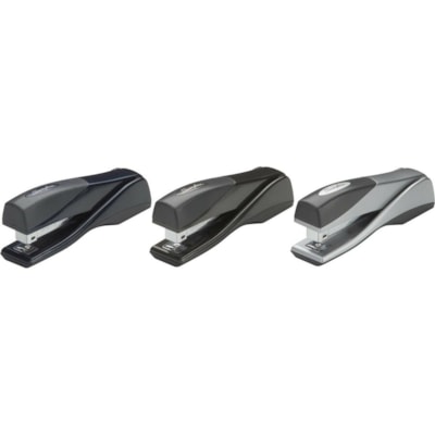 Swingline Optima Grip Compact Stapler - Staples Upto 25 Sheet of 20lb Paper - Holds Upto 105 Staple - Half Strip - Staple Size: 1/4" (6.35 mm) - Graphite Black - Metal - 1 Each UPRIGHT STAPLER - BLK HALF-STRIP - 25 SHEET CAPACITY