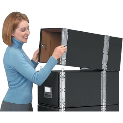 Staxonsteel® - Letter - Internal Dimensions: 12" (304.80 mm) Width x 24" (609.60 mm) Depth x 10.50" (266.70 mm) Height - External Dimensions: 14" (355.60 mm) Width x 25.5" (647.70 mm) Depth x 11.1" (282.70 mm) Height - Media Size Supported: Letter - Interlocking Closure - Heavy Duty - Stackable  12-1/4WX10-1/2HX24 STAX-ON- STEEL FRAME SELF STACKING WIRE