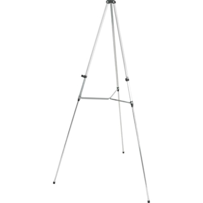 Quartet - Chevalet d'affichage télescopique léger - 25 lb (11339,81 g) Capacité de charge - hauteur de 66 po (1676,40 mm) - Aluminium, Acier, Métal - Argenté REGLABLE  38/66 PO  A UTILISER AVEC LE BLOC DE CONFERENCE 50T