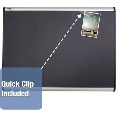 Quartet Prestige Plus Magnetic Bulletin Board - 36" (914.40 mm) Board Height x 48" (1219.20 mm) Board Width - Gray Fabric Surface - Magnetic, Self-healing, Durable - Silver Aluminum Frame - 1 Each BULLETIN BOARD 4' X 3' MAGNETIC
