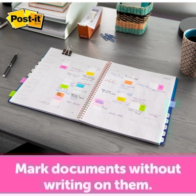 Post-it® Flags - 40 x Red, 40 x Yellow, 40 x Blue, 40 x Green - 1" (25.40 mm) Flag/Note Width x 1 3/4" (44.45 mm) Flag/Note Length - Rectangle - Unruled - Red, Yellow, Green, Blue, Assorted - Dispenser Included - 160 / Pack 4 COLOURS  (RED YEL BLUE GRN) 40 OF EACH CLR  TOTAL 160 FLGS