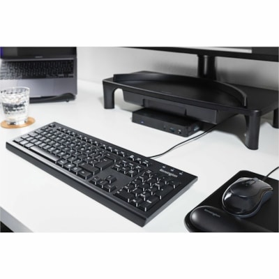 Kensington Keyboard for Life - Cable Connectivity - USB Interface - 104 Key - Membrane Keyswitch - Black DESIGN BLACK USB PS2 