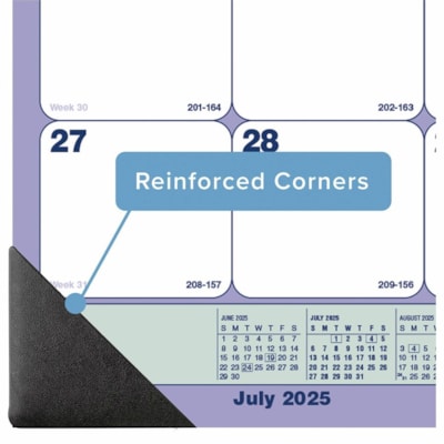 Blueline 2025-2026 - Sous-main/calendrier académique mensuel - 13 mois (juillet à juillet) - 21-1/4 po x 16 po - Anglais - Académique - Mensuel - 13 Mois - Juillet 2025 à Juillet 2026 - 1 Mois Disposition page unique - format 21 1/4 po (539,75 mm) x 16 po (406,40 mm) - 2 xsTrous -  