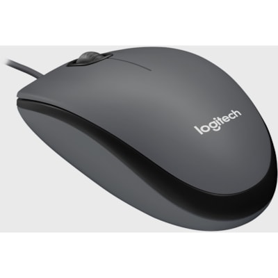 Logitech M100 Wired USB Mouse, 3-Buttons,1000 DPI Optical Tracking, Ambidextrous, Compatible with PC, Mac, Laptop (Gray) - Optical - Cable - Black - USB - 1000 dpi - Scroll Wheel - 3 Button(s) - Symmetrical - 1 LOGITECH M100 OPT. MOUSE - BLK 